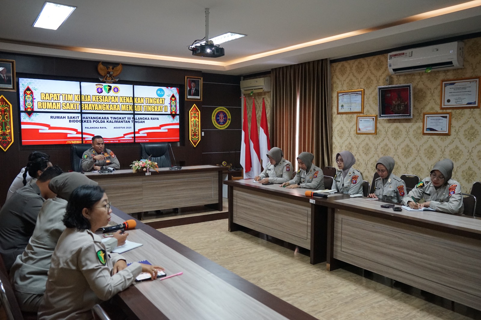 *Persiapkan Peningkatan Status, Rumkit Bhayangkara Polda Kalteng Gelar Rapat Tim Kerja Menuju Tingkat II*